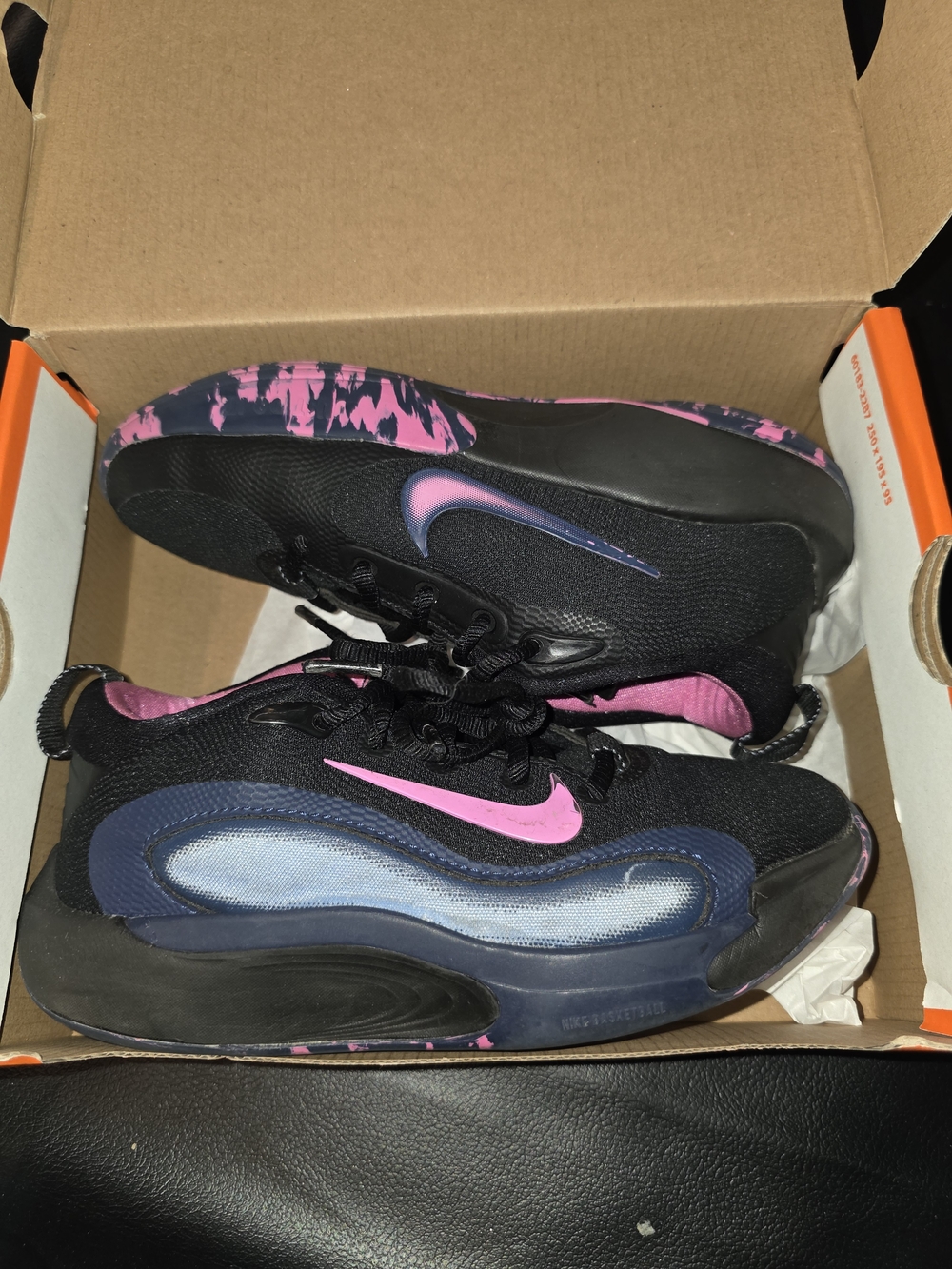Kids Black and Pink Athletic Sneakers - Nike Isofly